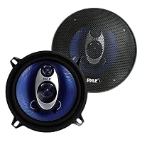 Pyle Casse Auto 13,3 Centimetri Speaker Stereo Coppia, Cono in Polipropilene Blu 3 Vie 200 Watt Picco