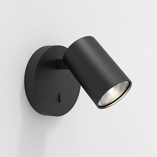 Miniatura 2 de Astro Ascoli - Luz de lectura para interiores con conmutación individual (negro mate) - Clasificación seca - Lámpara GU10, diseñada en Gran Bretaña
