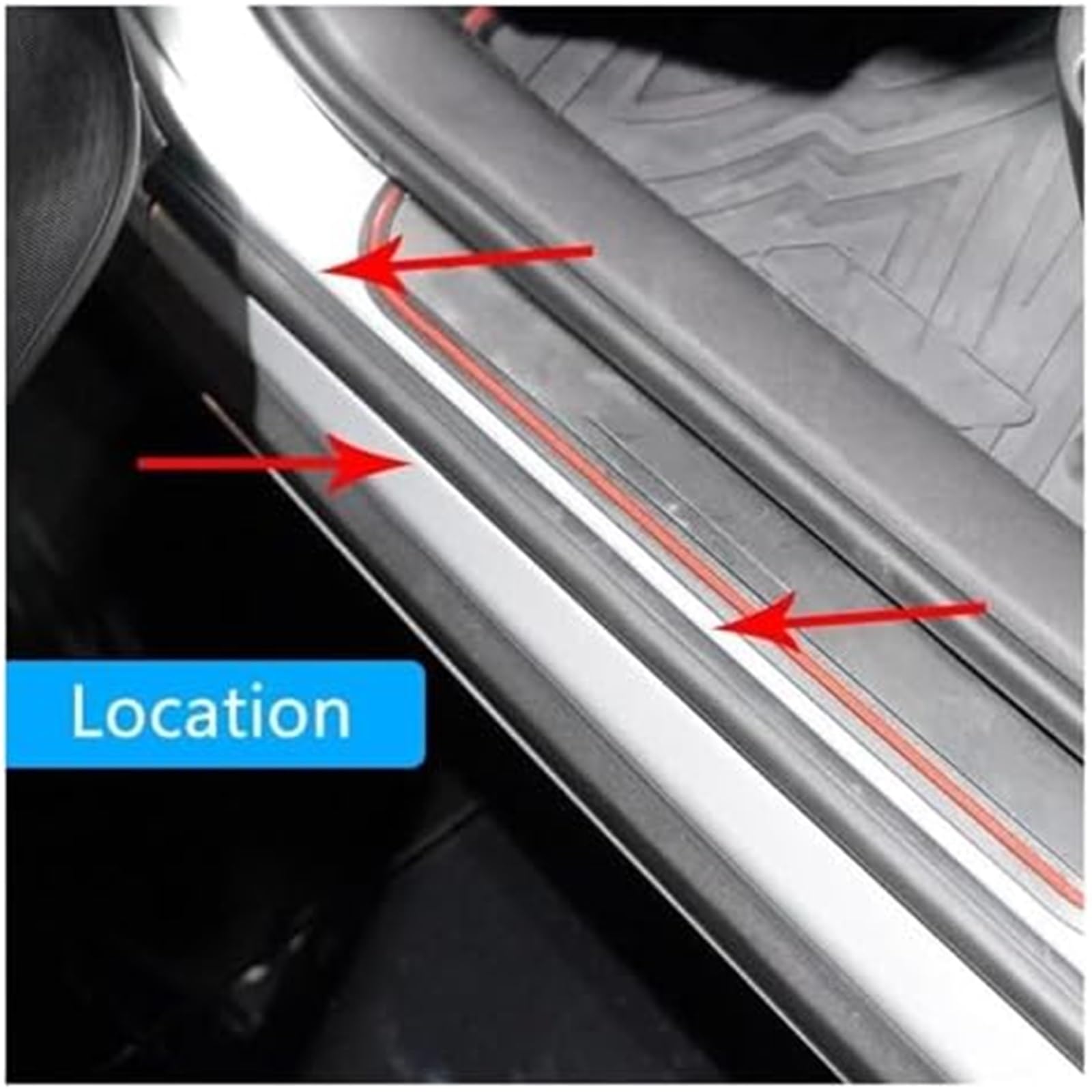 Uszczelka dachowa Morska Ochraniacz krawędzi drzwi samochodu, dla Peugeot 307 listwa uszczelniająca próg pod listwą przeciwporostową długość około 148 cm(BLACK Left and Right)