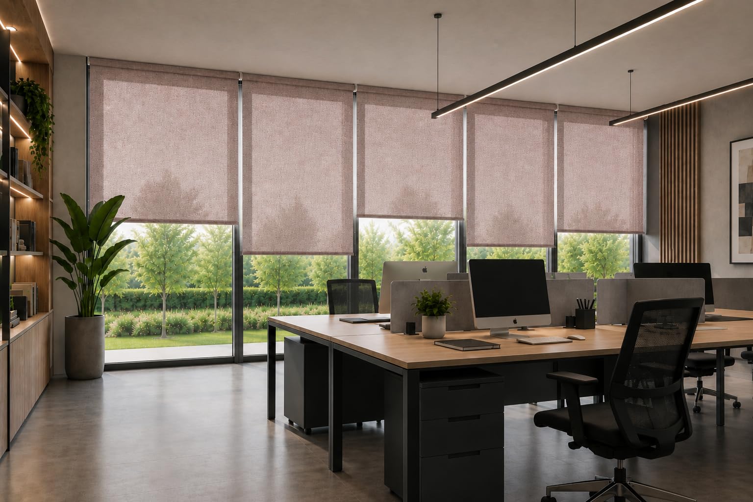 Estoralis Bran Store Enrouleur Tamisant, Marron, 110 x 250 cm