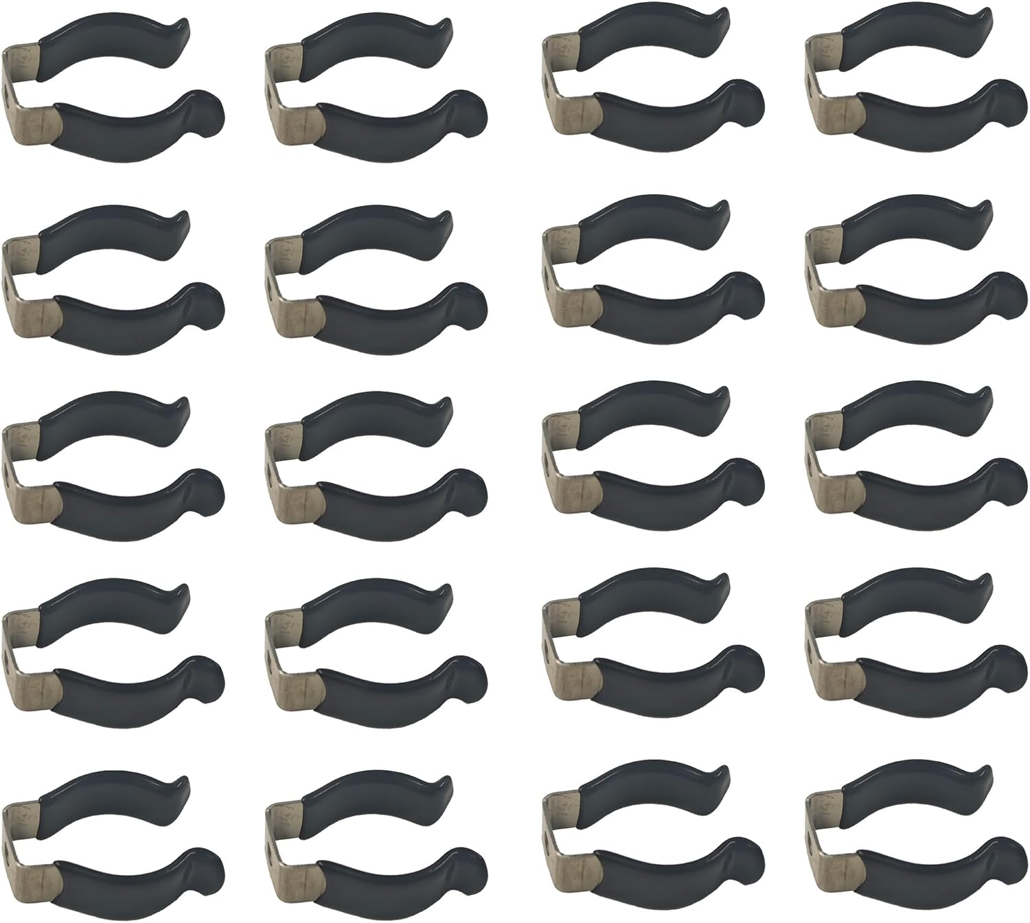 20Pcs T8 U Clips Holder Bracket for LED & Fluorescent Tube, Stainless Steel Light Bulb Mounting Clamps, Secure Lamp Support, Anti-Sagging Accessories