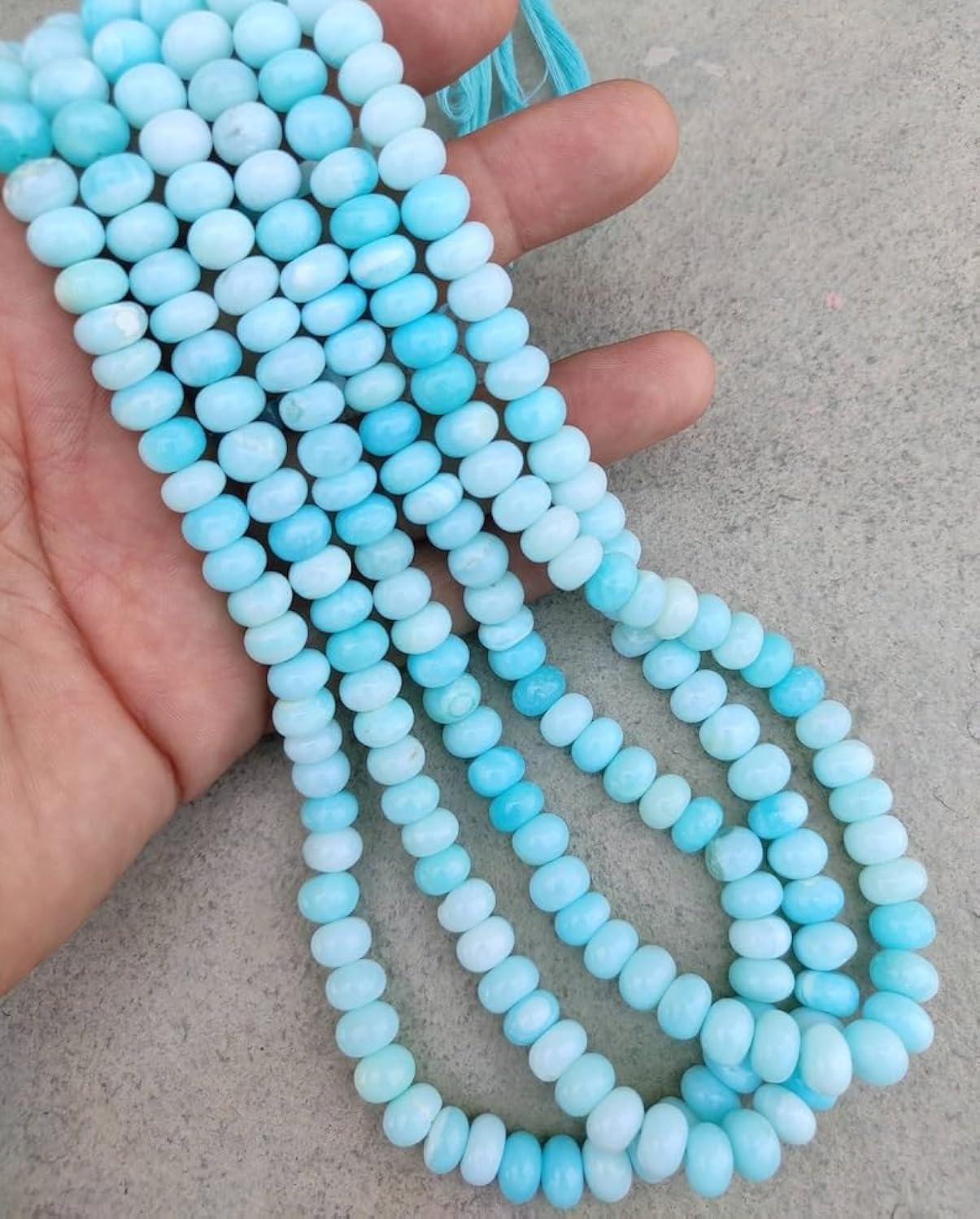 Perles en opale véritable 9 mm haut de gamme pour colliers de luxe