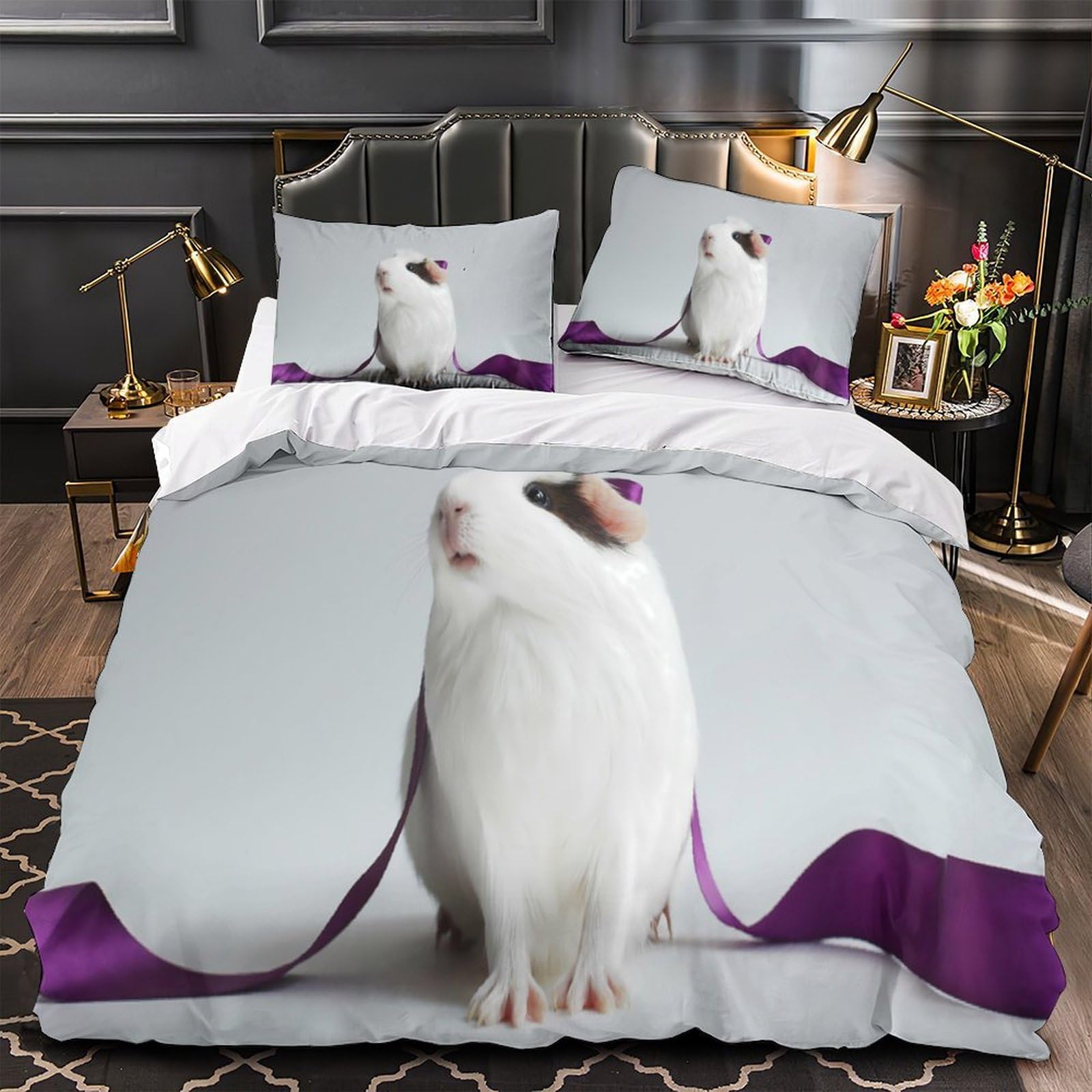Parure de lit renard mignon housse de couette microfibre imprimé 3D douce 220x240cm