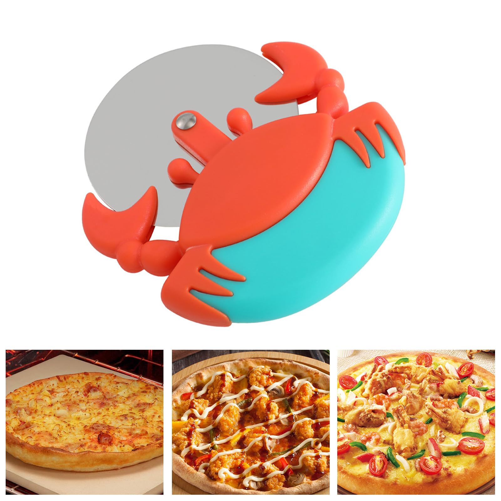Cute Roller Pizza Cutter Easy to Cut Pizza Easy to Clean Fun Cut Pizza Cutter Pizza Gift Cutter For left- and right-handed people