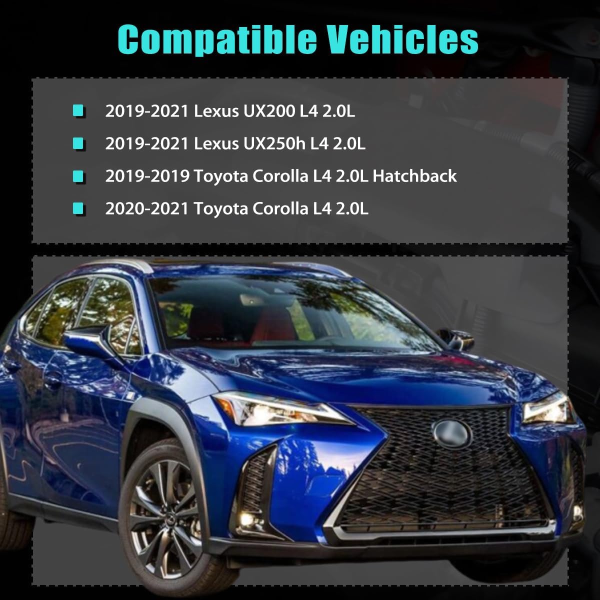 AUCERAMIC 12102F2010 Lower Engine Oil Pan Sump Fit for Toyota Corolla 2019-2021,Fit for Lexus UX200 UX250h 2019-2021, 2.0L,Oil Pan Sump with Drain Plug Replace# TOP44A, 1210224010