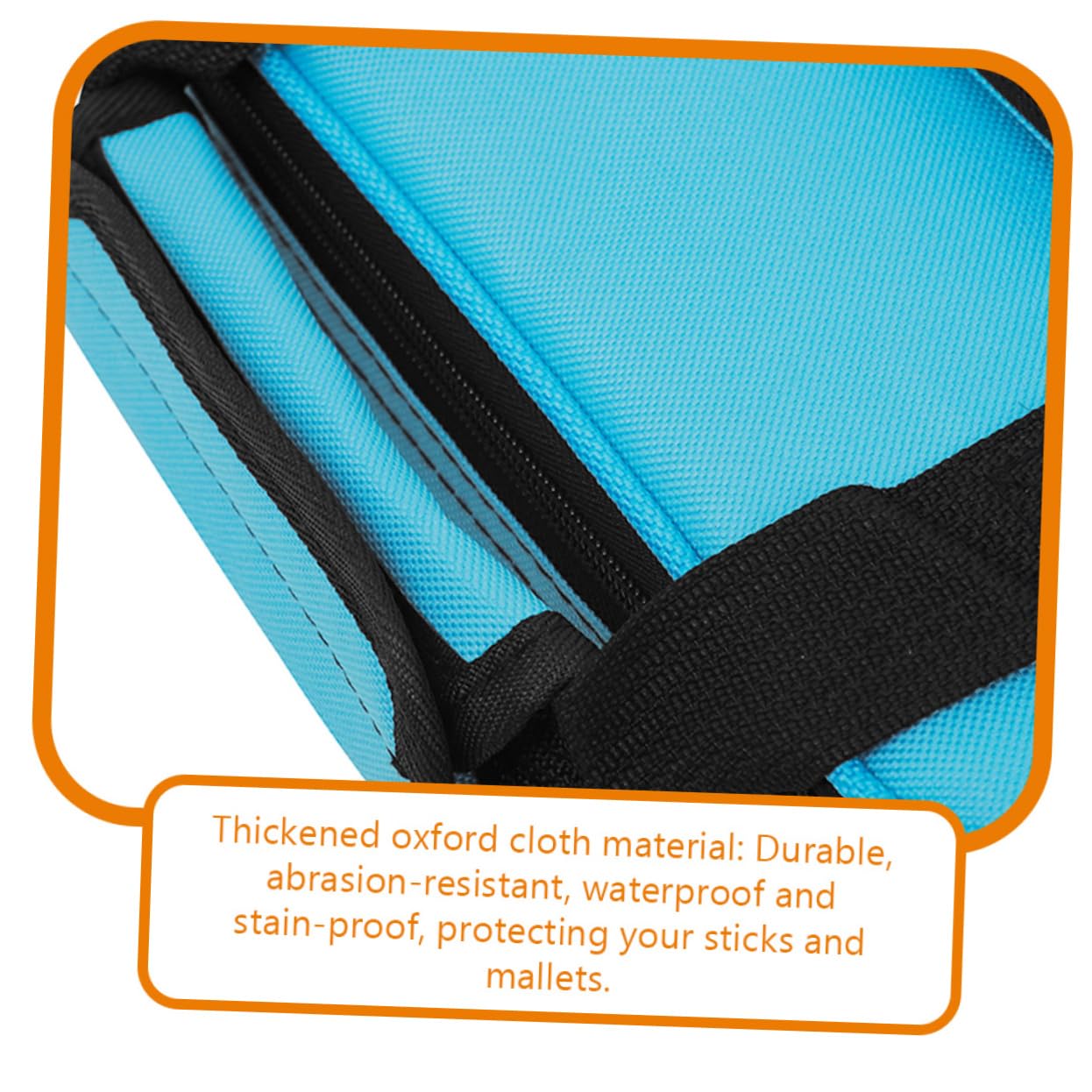 Toddmomy Custodia per Bacchette da Batteria Oxford Blu Resistente All'acqua e All'abrasione Tracolla e Manici, Borsa Porta Bacchette Portatile per Concerti e Viaggi