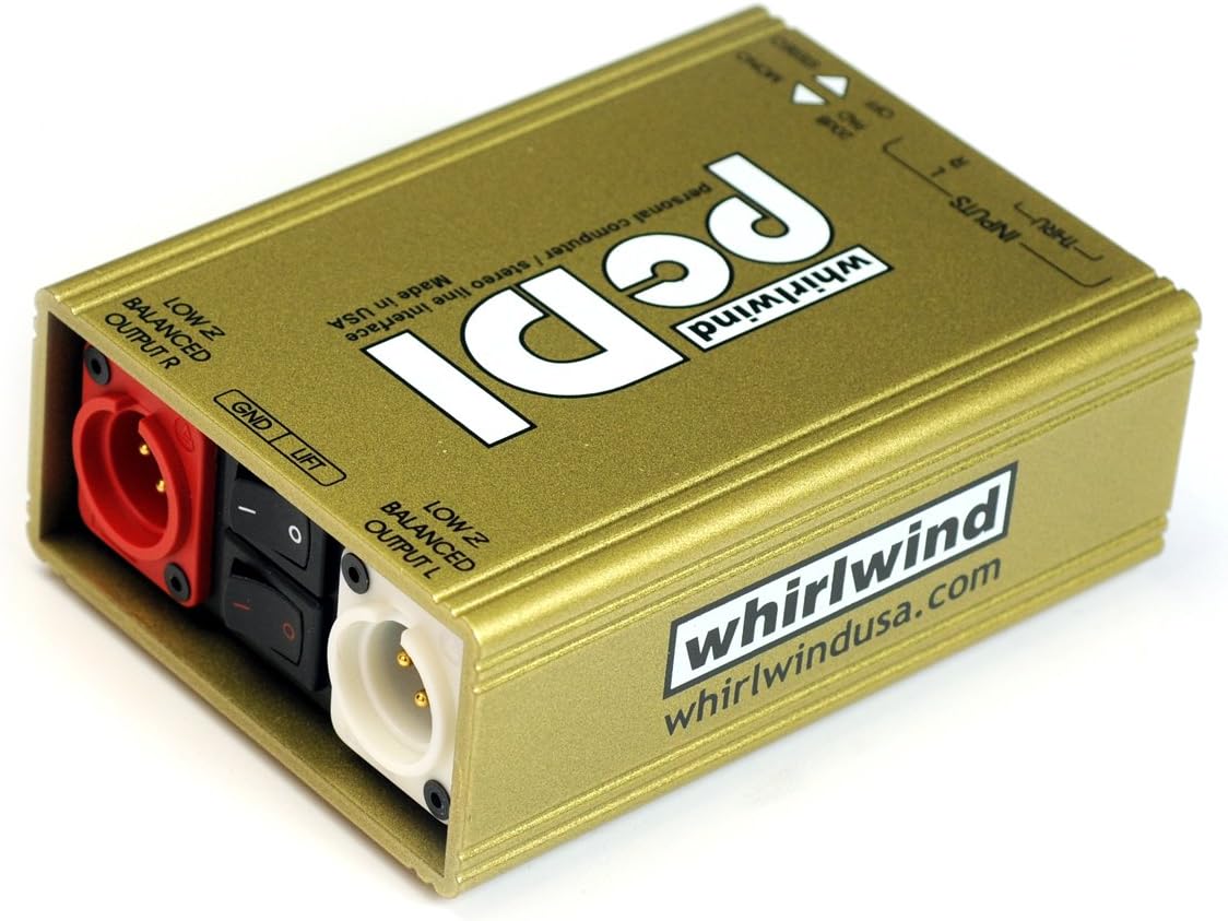 Whirlwind pcDI Direct Box for Interfacing Outputs CD Players, Sound Cards, iPod  MP3 Players
