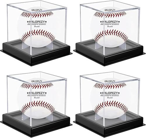 Estuche de exhibición de béisbol, cajas de acrílico con protección UV para exhibición, vitrina transparente, cubo de béisbol, recuerdos y