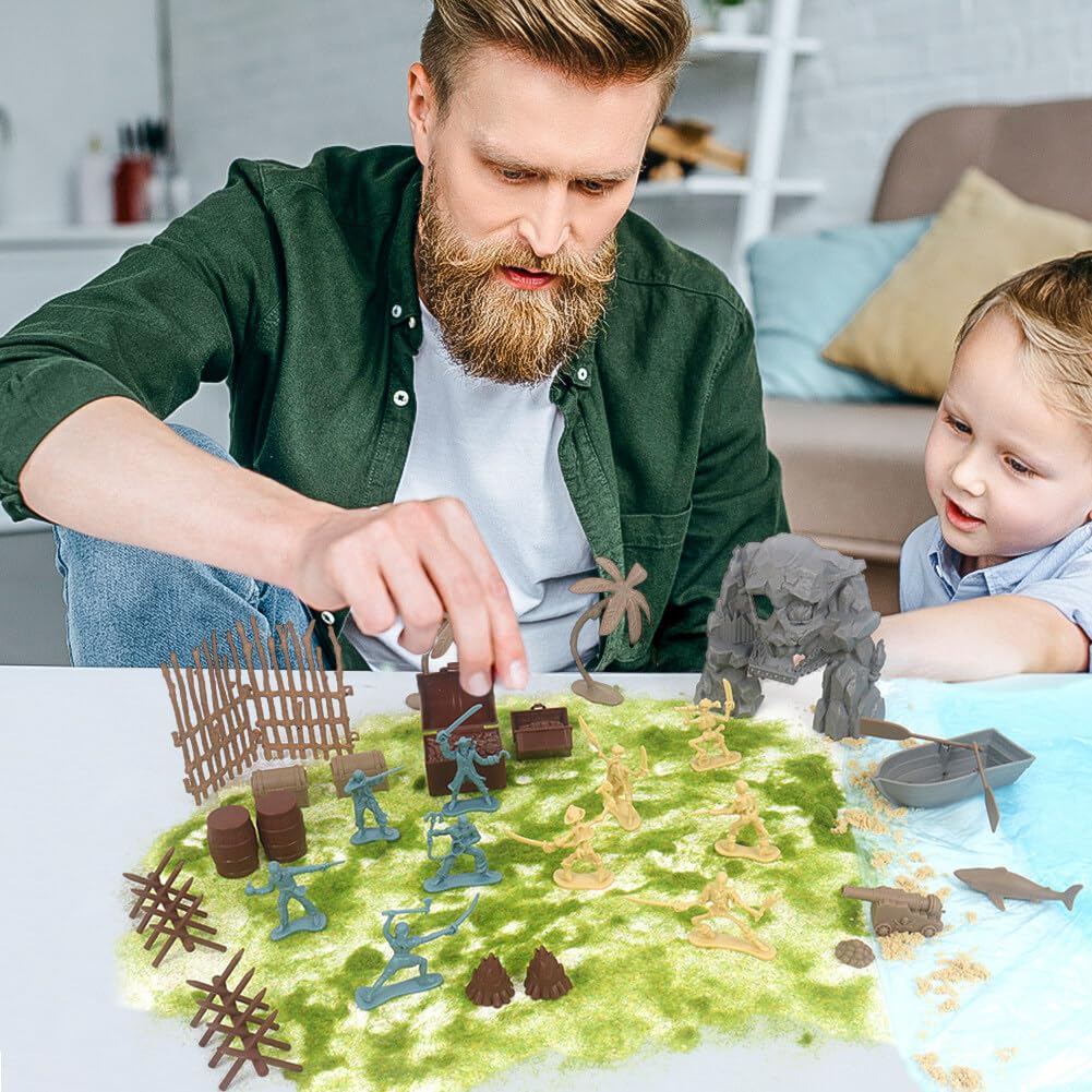 56Pcs mezza età figure milari soldato di plastica cavaliere cavalli eserco giocattoli Set guerriero modello medievale bambini ragazzi regalo  26