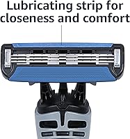 Vista 4 de Yaxa Basics 3-Blade Disposable Razors for Men, Close and Comfortable Shave, Reduces Irritation, 6 Count, 2 Packs of 3 (Previously Solimo)