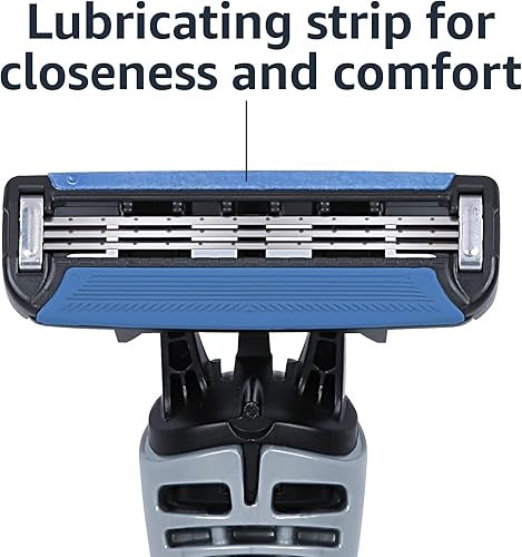 Miniatura 4 de Amazon Basics Maquinillas de afeitar desechables de 3 cuchillas para hombres, 6 unidades, 2 paquetes de 3 (anteriormente Solimo)