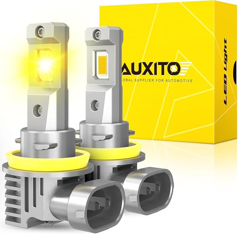 Lâmpadas LED para farol de neblina H11/H8/H16 AUXITO 3000K amarelo âmbar – Par