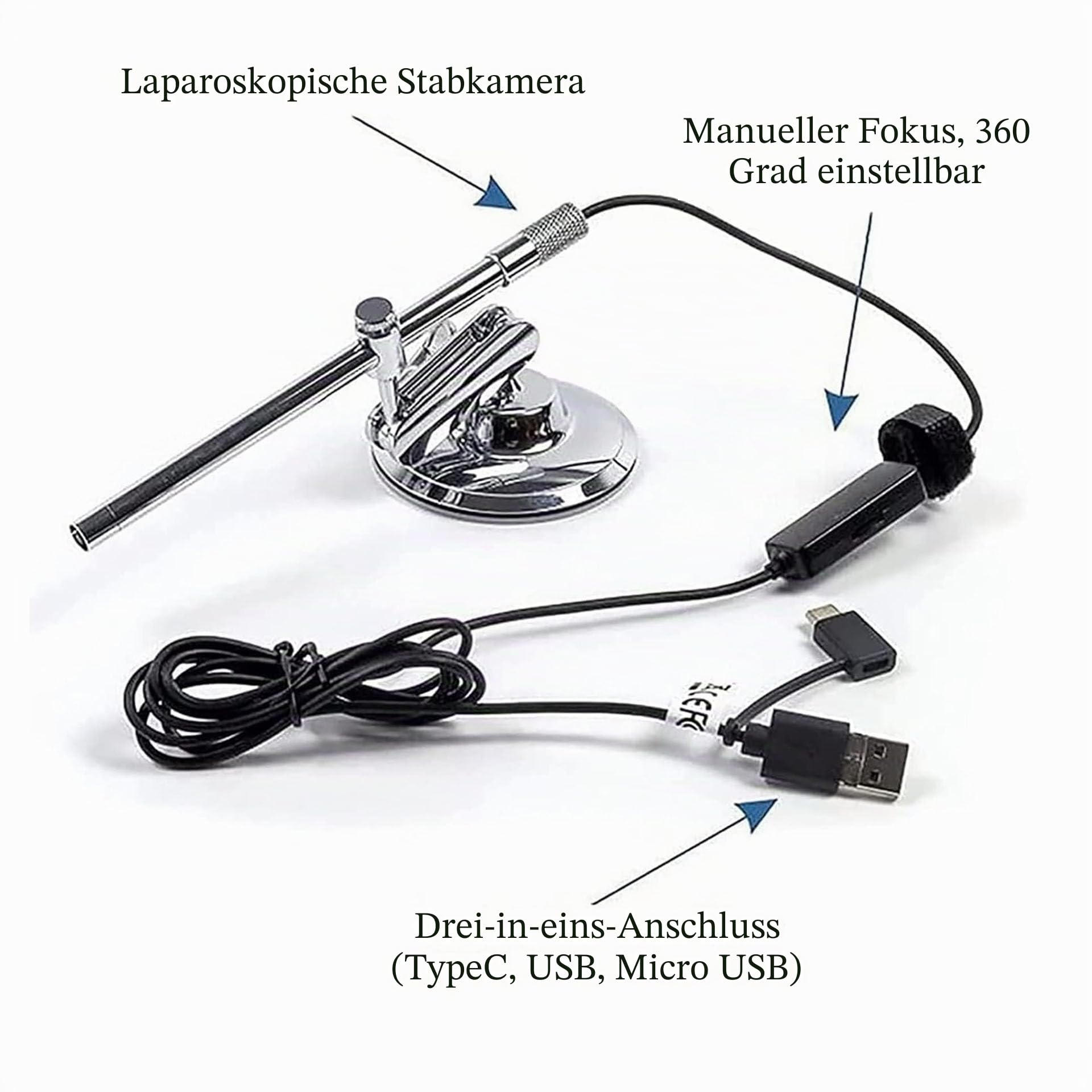 Laparoskopische Trainer-Simulator-Box, Inklusive 0°-Kamera mit Lichtquelle & 4 Strumenti di Formazione & 8 Moduli di Addestramento per Didattica e Esercitazioni, für Ärzte und Studenten