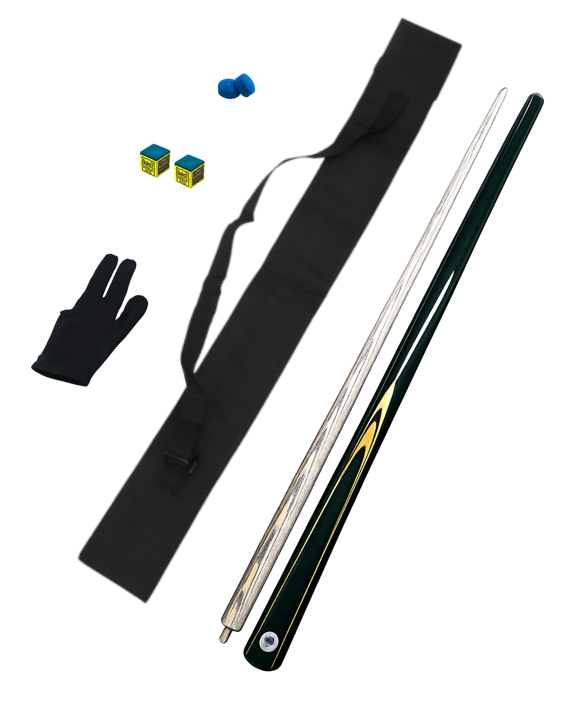 JBB Billiards Snooker Cue Stick and Pool Cue Stick Combo with a 9mm Half Joint Cue Stick, a Glove, 2 Tips, 2 chalks and a cue Cover-picture-29