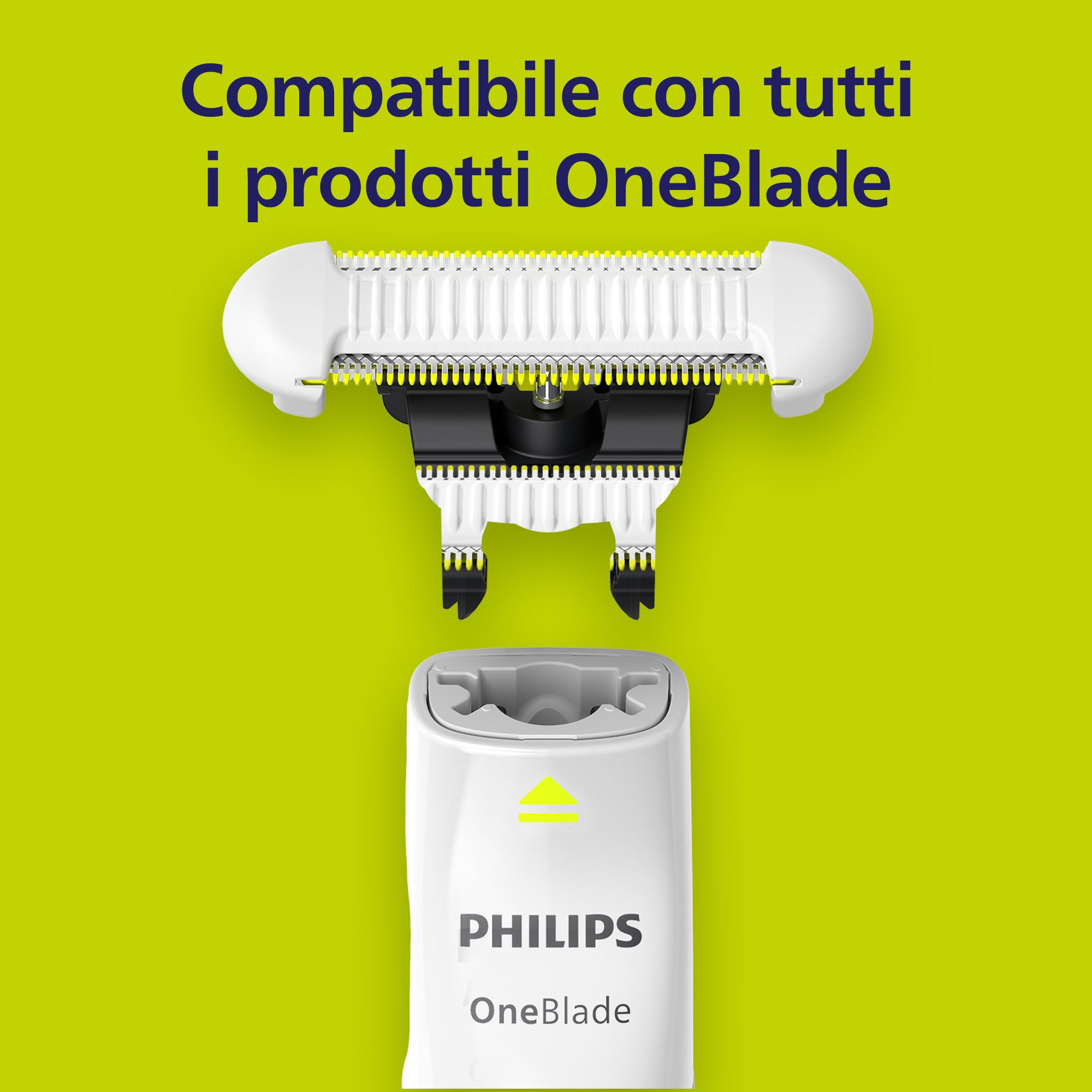 Philips OneBlade Intimate lame, compatibili con tutti i modelli OneBlade e OneBlade Pro, con SkinProtect per rasatura e rifinitura dell’area intima, 2 pezzi (modello QP229/50)