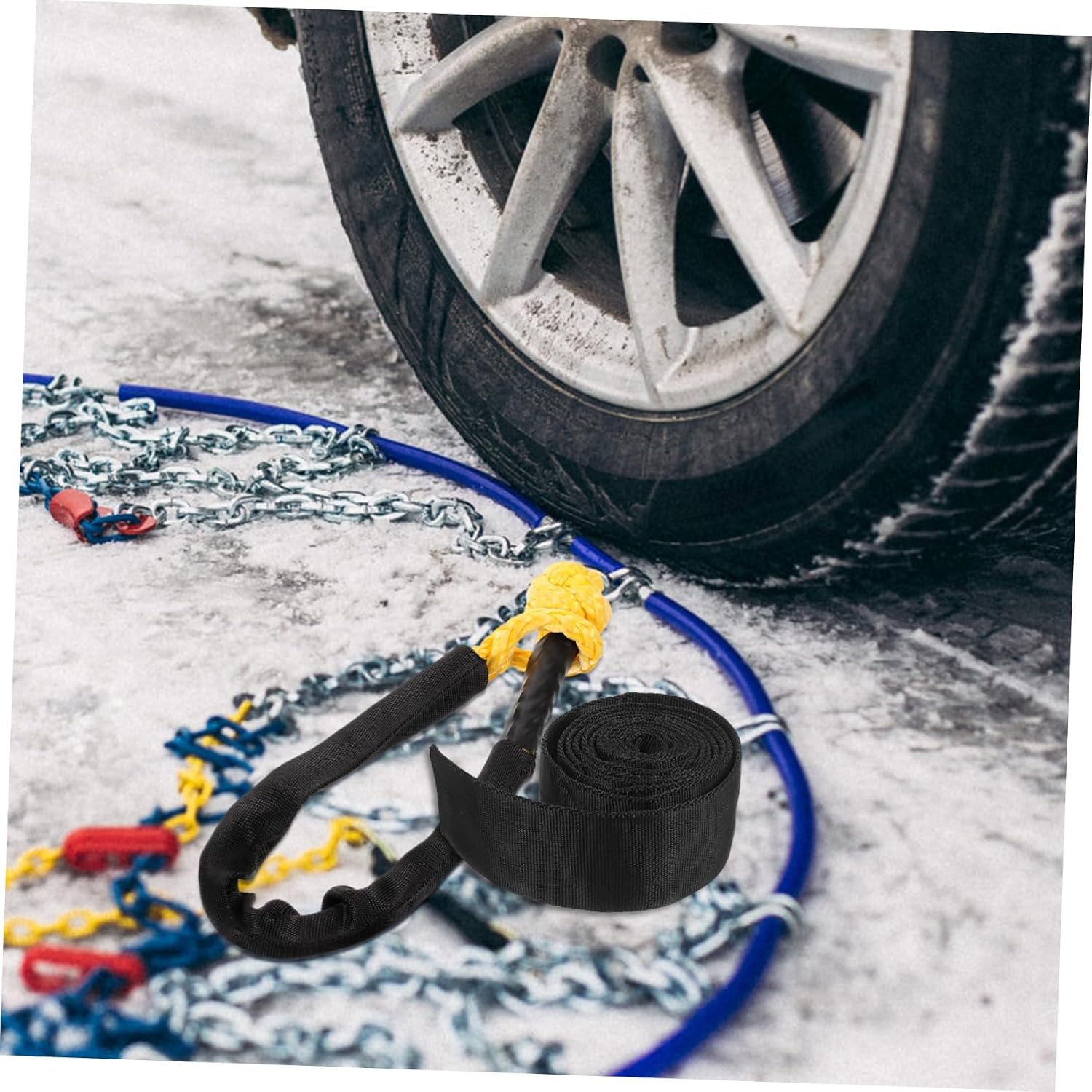 Winch Rope Protector Sleeve Protective Cover for Electric Heavy Duty Design Prevents Wear and Tear Wide for Off-Road and Towing Applications