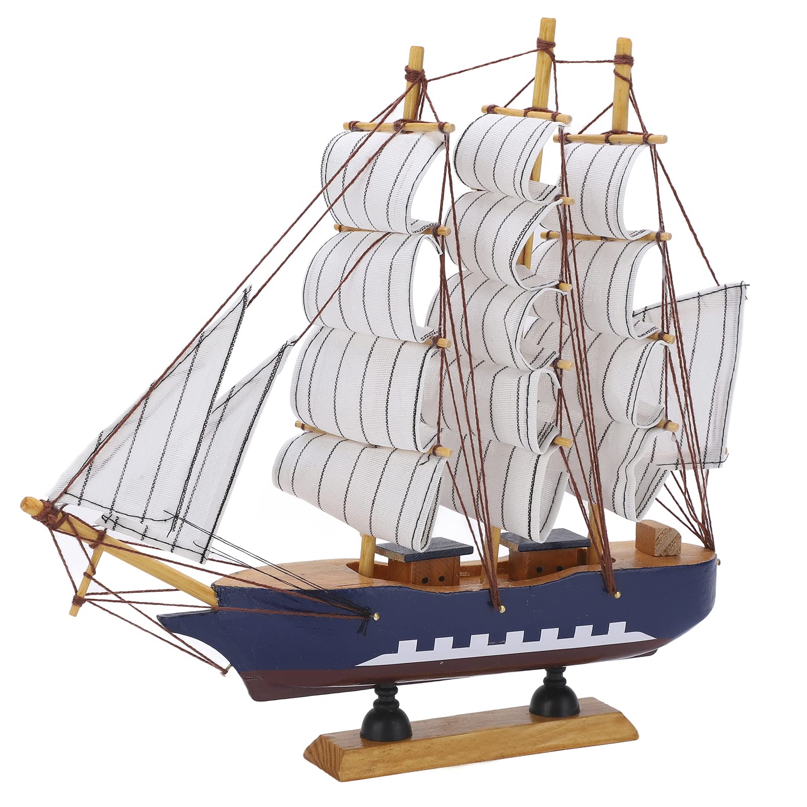 Hztyyier Modelo de Barco Barco de Madera de Estilo Mediterráneo, Modelos de Barco de Madera Decoración de Velero Mini Modelo de Barco Mayflower Coleccionable