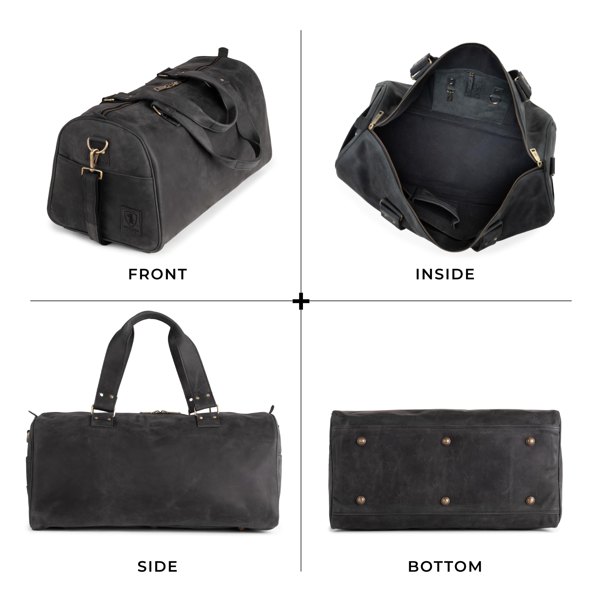 Berliner Bags Weekender Oslo skórzana torba podróżna dla mężczyzn i kobiet, brązowa duża 45 l