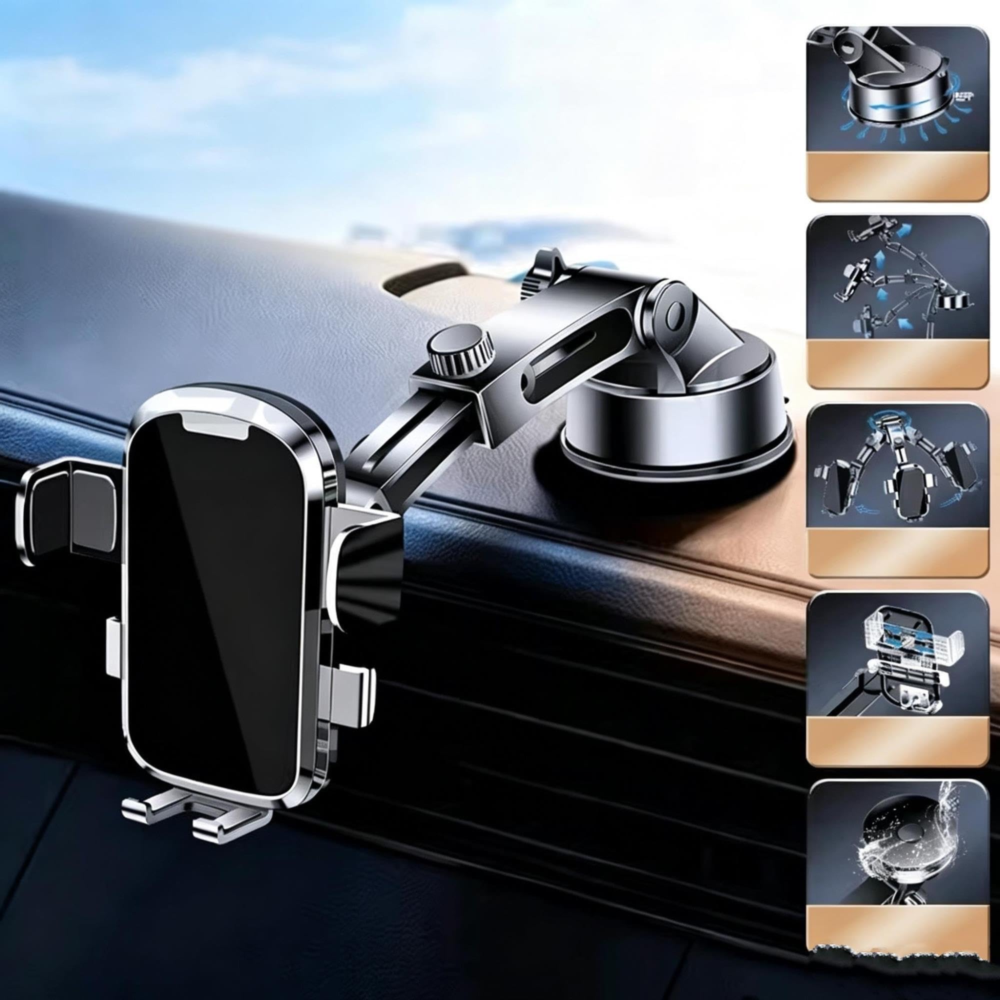 Supporto Telefono Cruscotto Auto Ventosa Stabile Scalabile
