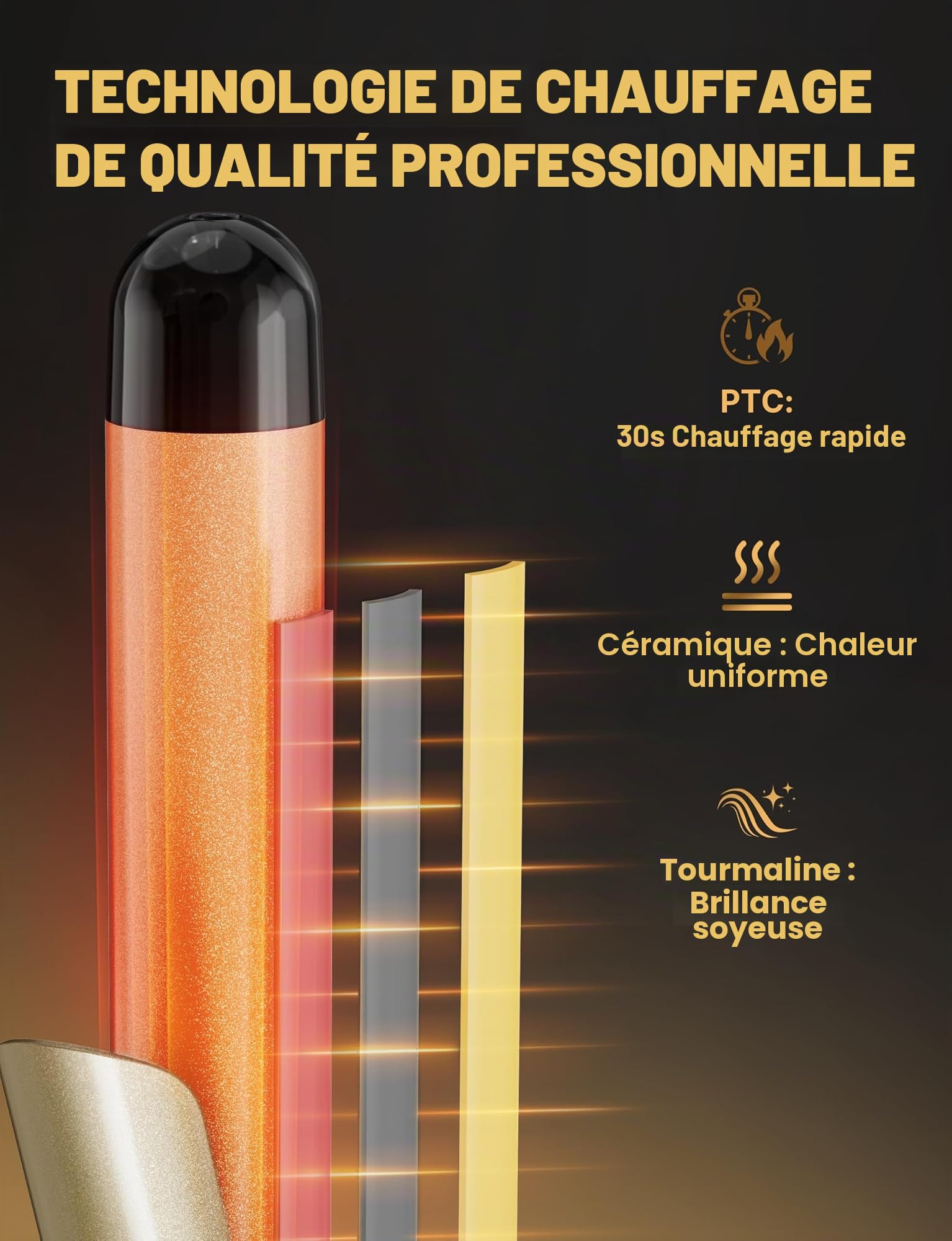 Boucleur À Cheveux Automatique 28mm - Fer À Boucler Automatique Pour Grandes Boucles Avec 14 Niveaux De Chauffage (100-230 °C), Écran LED, Chauffage Rapide En 30 Secondes, Arrêt Automatique