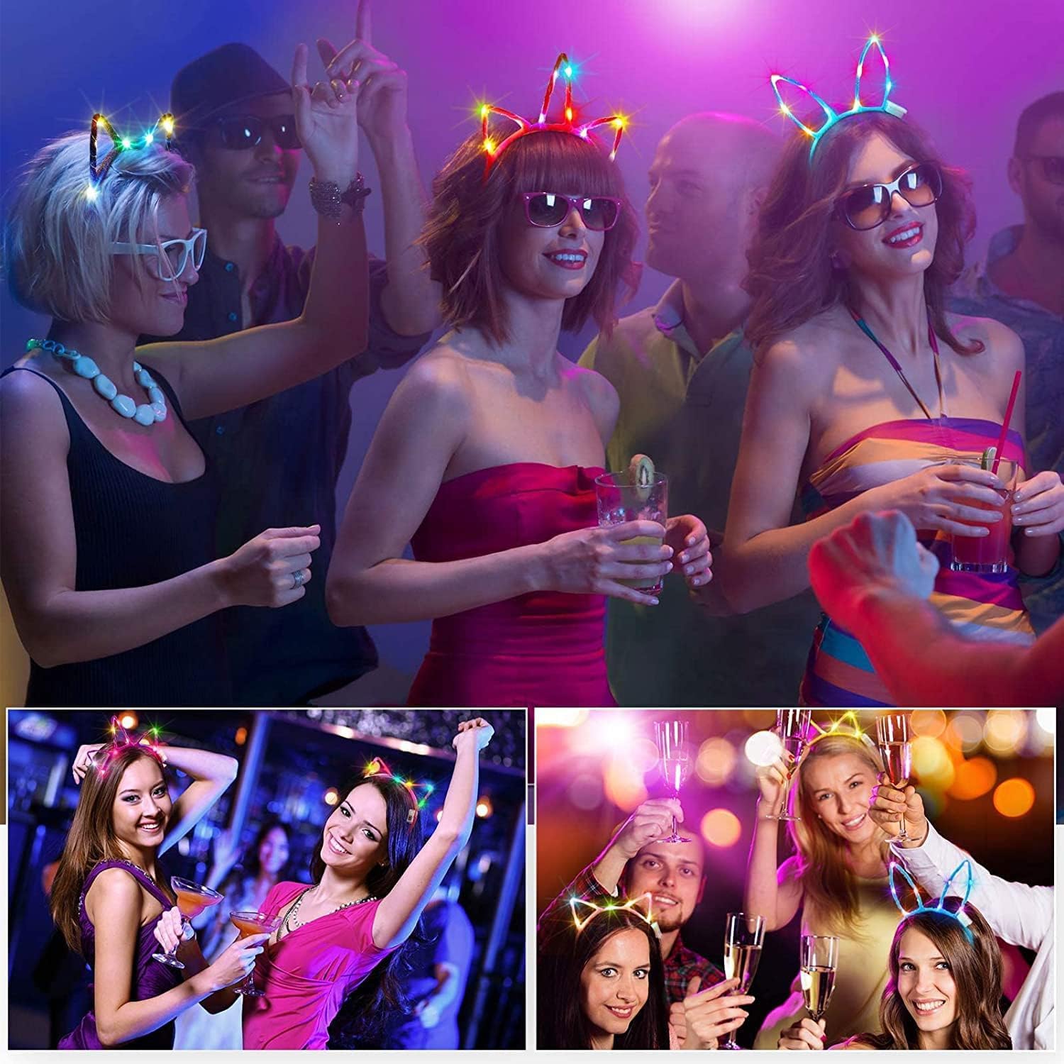 12 Cerchietti Luminosi A LED Per Feste - Neonato, Natale, Halloween, Matrimoni - Foto 4