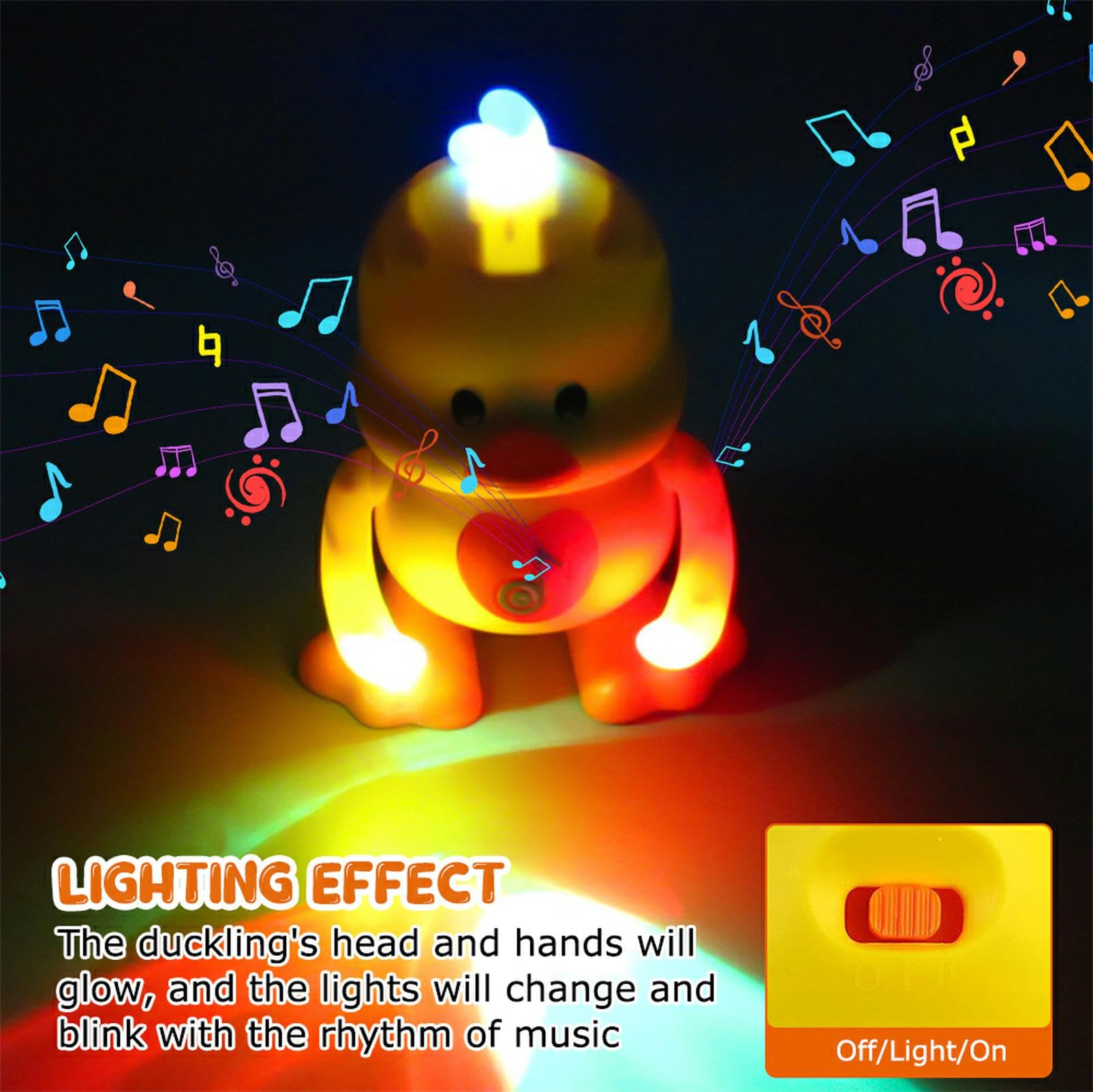 Afenau Dancing Duck Toy for Kids - Baby Musical Toy With LED Light, Singing and Dancing Yellow Duck - Early Educational Gift - Image 3