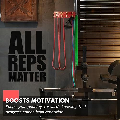 Miniatura 3 de My Vinyl Story All REPS Matter  Calcomanía motivacional grande de pared de gimnasio con cita para el gimnasio en casa, yoga, ejercicio, fitness,