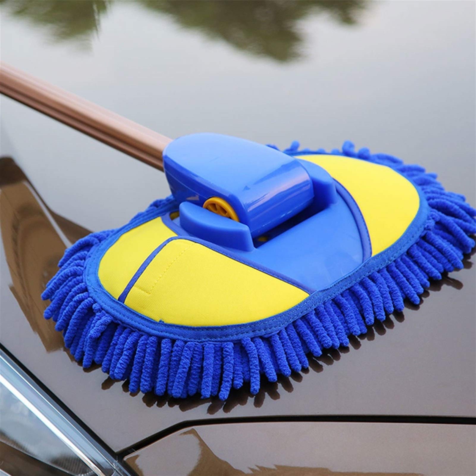PENGQ Car Wash Mop, Auto di rimozione Polvere, Autolavaggio Forniture Pennello, con la Maniglia a Scomparsa, Che Non lasci residui e AntiGraffio Spazzola di Pulizia for Pulizia