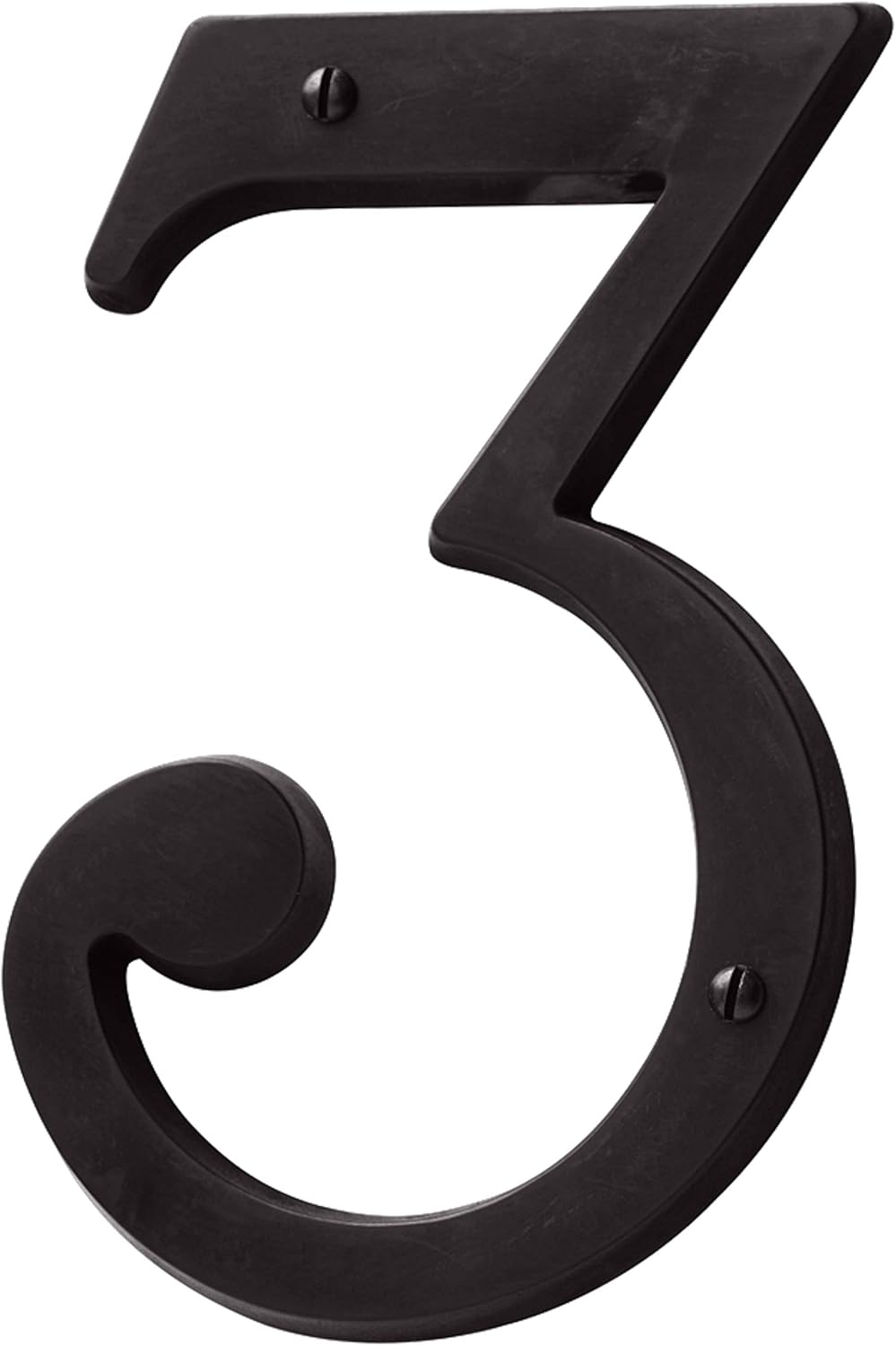 Baldwin Estate 90673.112.CD Solid Brass Traditional House Number Three in Venetian Bronze, 4.75"