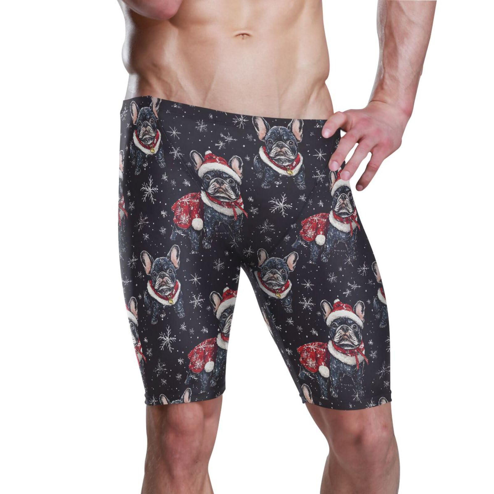 UMIRIKO Christmas Pug Dog Animal Men's Athletic Swimwear Jammers Swimsuits Racing Training Pants M 202b8210