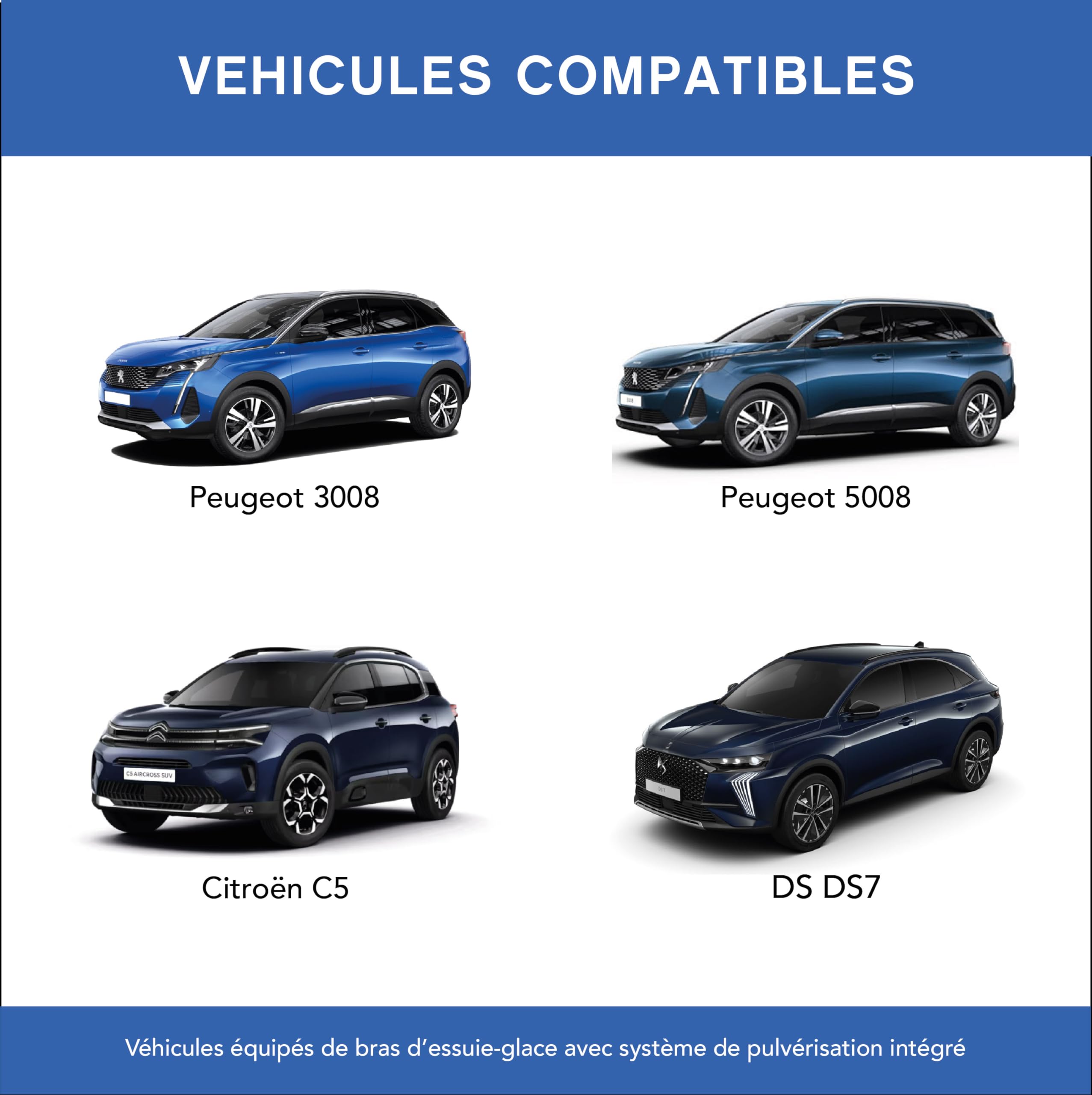 Lot Complet De 10 Clips Pour Essuie-glace Compatibles Avec