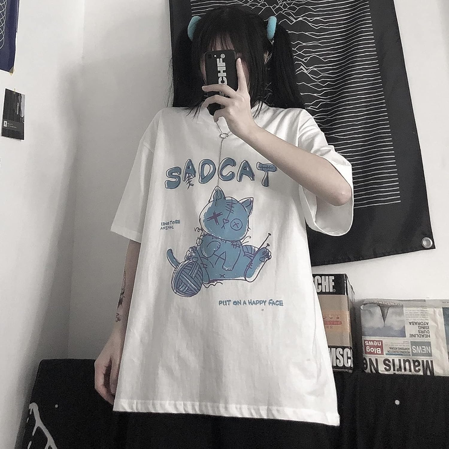 柔らかく通気性の良い猫Tシャツの素材感