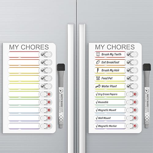 Miniatura 8 de Tabla de tareas My Chores Checklist Tablero de tareas de borrado en seco para niños para enumerar tabla de rutina, herramientas de TDAH para niños,