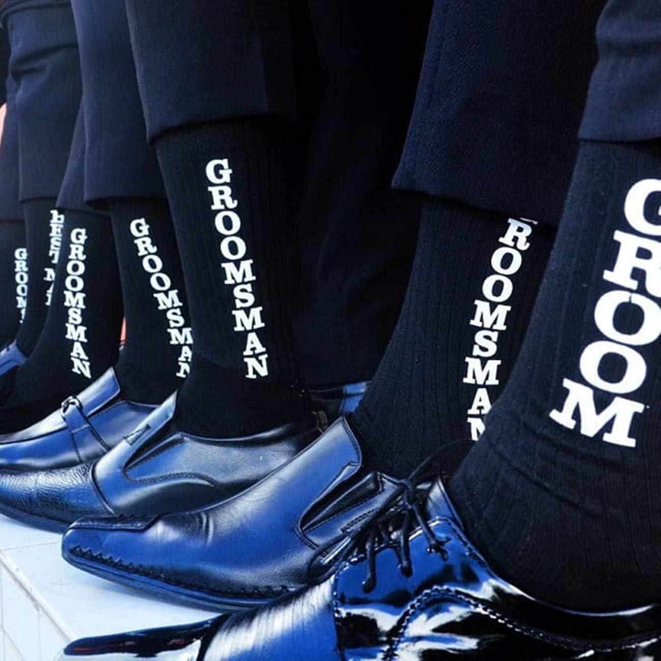 Groom Groomsmen Prezenty dla mężczyzn dla niego propozycja ślubna nowość śmieszne skarpetki Bestman 100% bawełniane skarpety dla drużbów