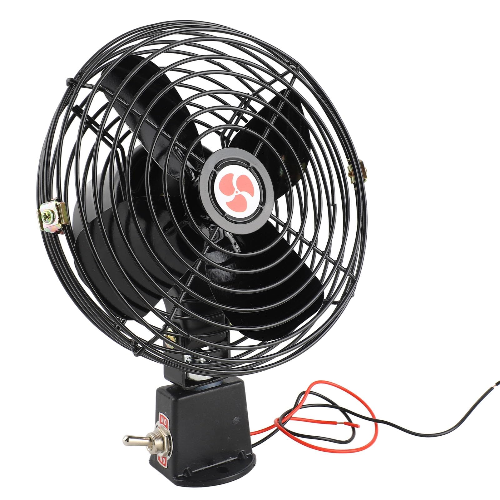 Ventola per Auto 12V in Metallo Silenziosa 2 velocità 8W (6 inch)