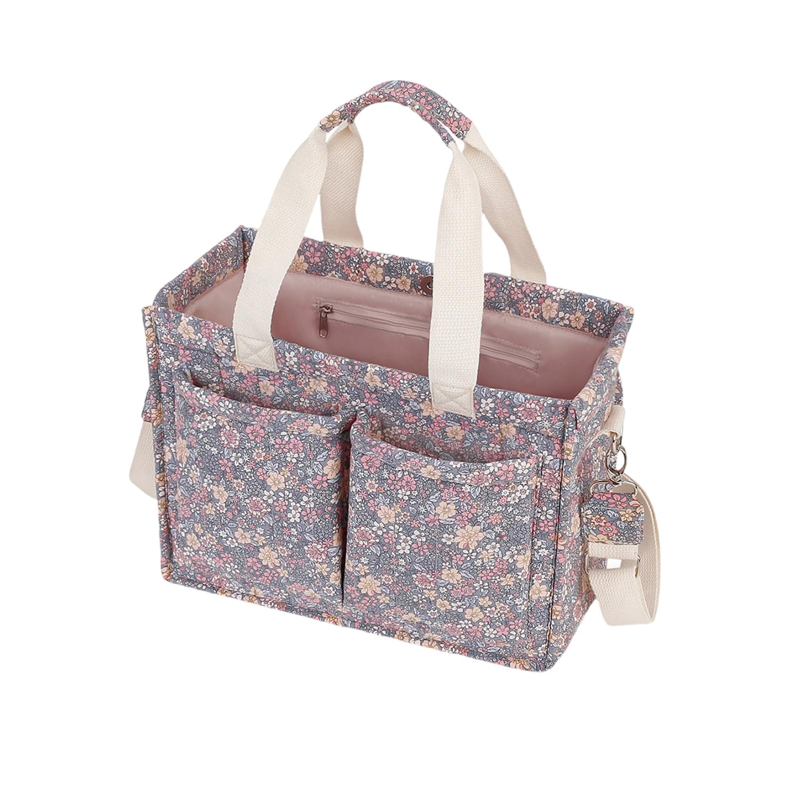 Baby Diaper Bag Strollers Hanging Bag Case with Multiple Compartment & Adjustable Shoulder Strap for Travel Parents