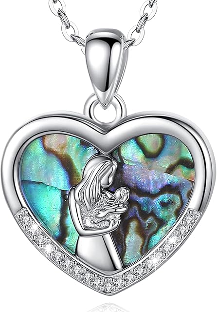 CELESTIA Mother Daughter Necklace 925 Sterling Silver, Mum Birthday Mothers Day Jewellery, Mum Gifts from Daughter, Daughter Gifts from Mum