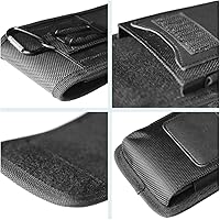 Vista 5 de Funda vertical de nylon para teléfono celular con clip para cinturón y gancho - XL