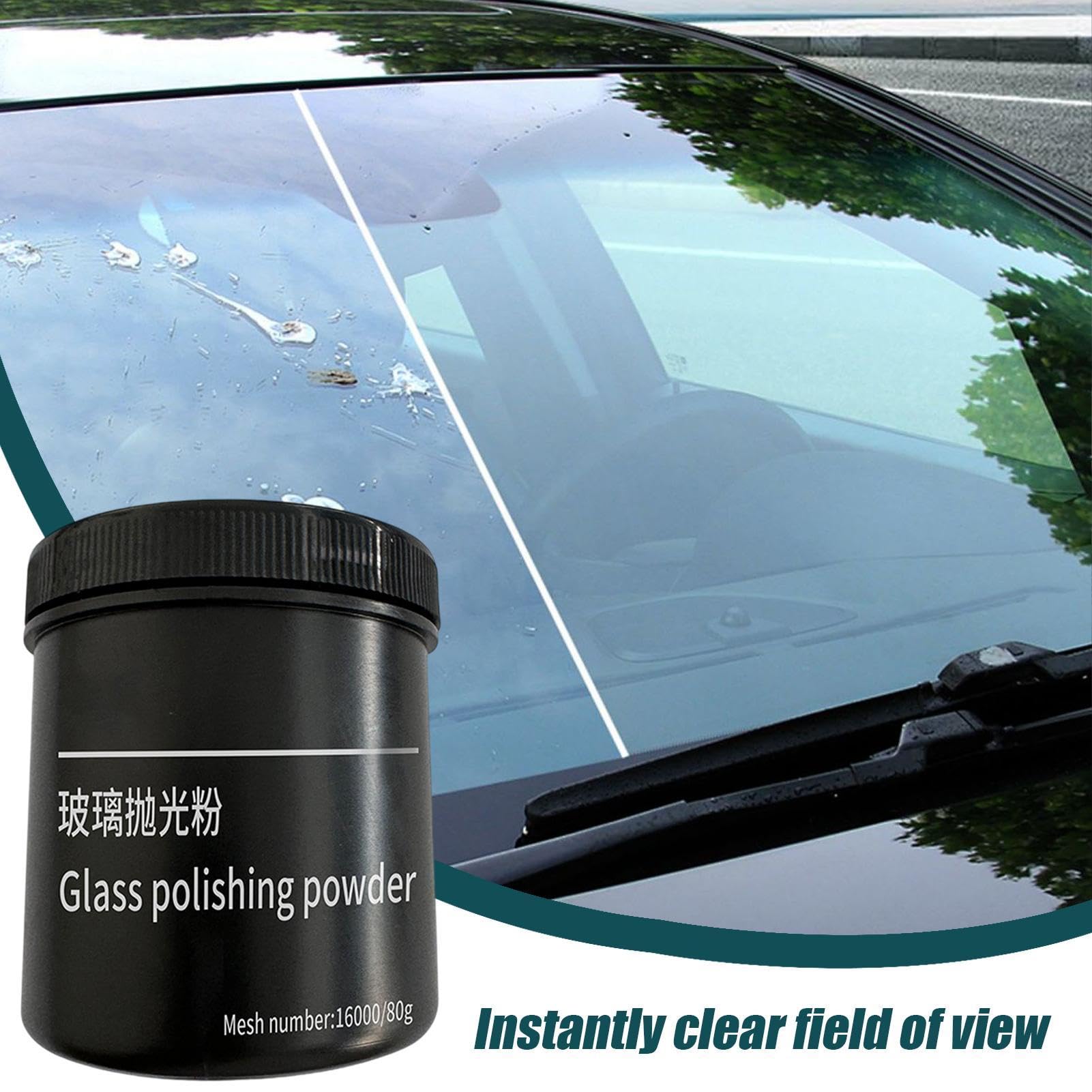 Glass Polishing Compound - Car Windshield Cleaner | Anti-Glare Oil Film Cleaning | Long-Term Protection Glass Polishing Powder For Polish And Restore