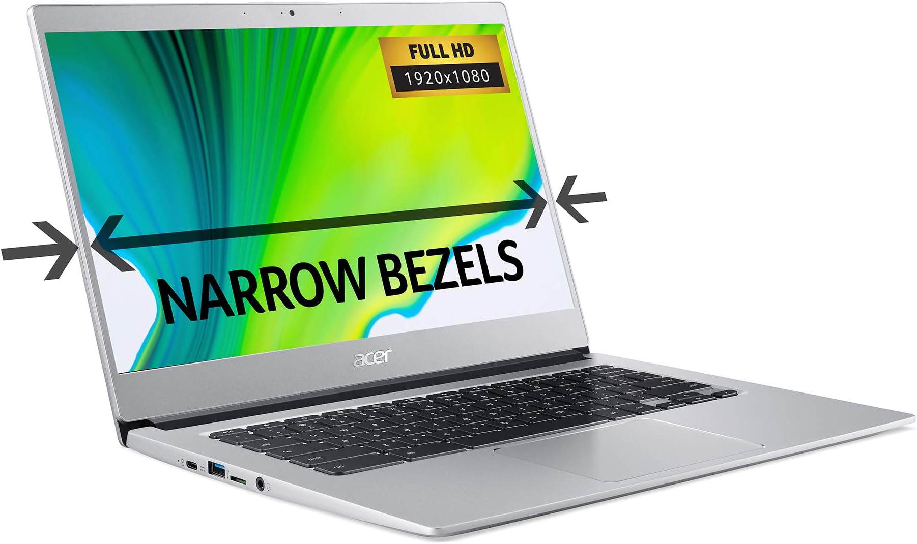 Acer Chromebook 14 CB514-1H - (Intel Celeron N3350, 4GB RAM, 32GB eMMC, 14 inch HD display, Chrome OS, Silver)