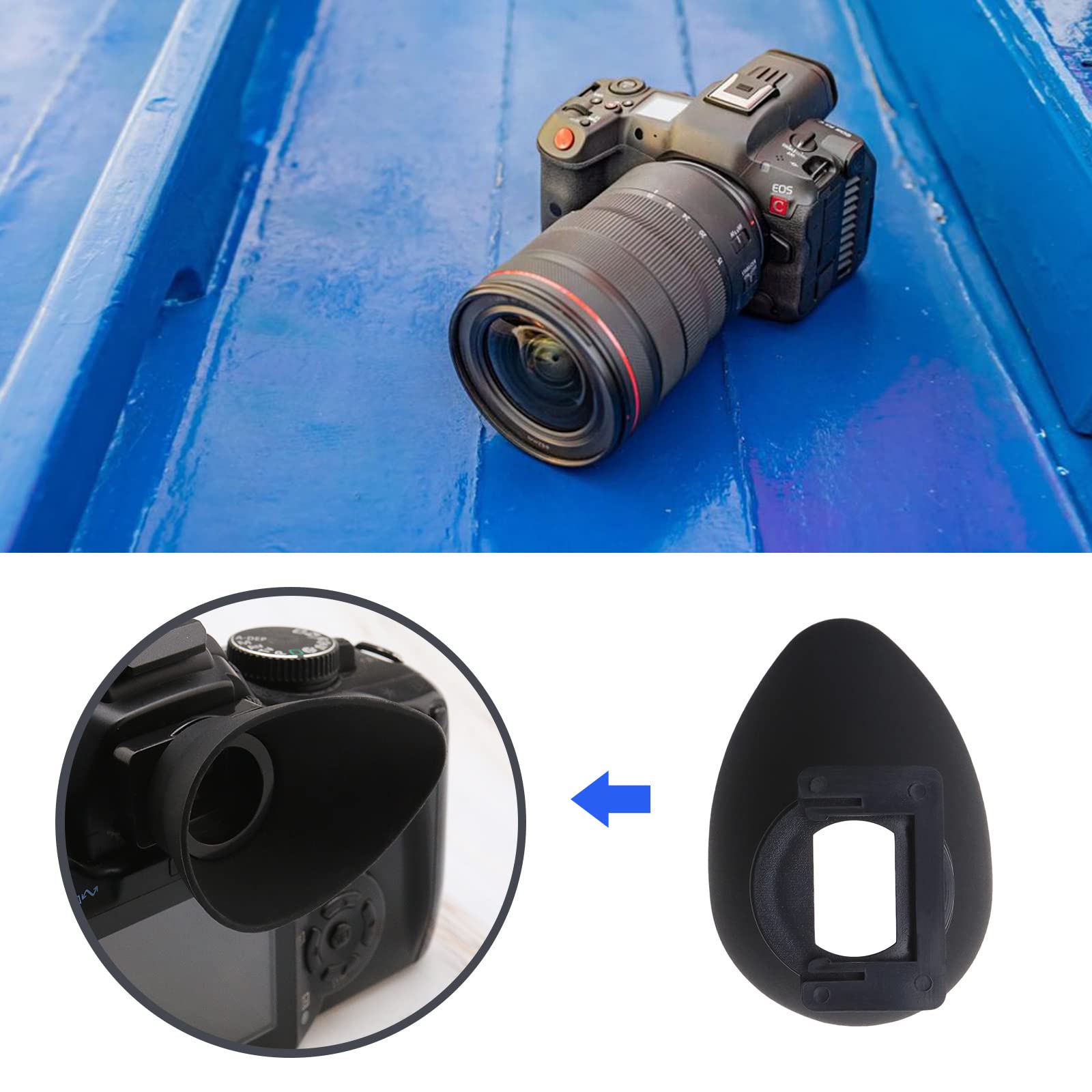 Lot 2 Œilletons Caoutchouc EF 18 Mm – Pour Viseur Canon EOS 550D 60D 600D 500D 450D 1000D Etc. – Confort & Protection