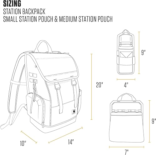 Miniatura 5 de Carhartt Bolsa de herramientas para hombre con correas de hombro ajustables, duradera, resistente al agua, organizador de herramientas