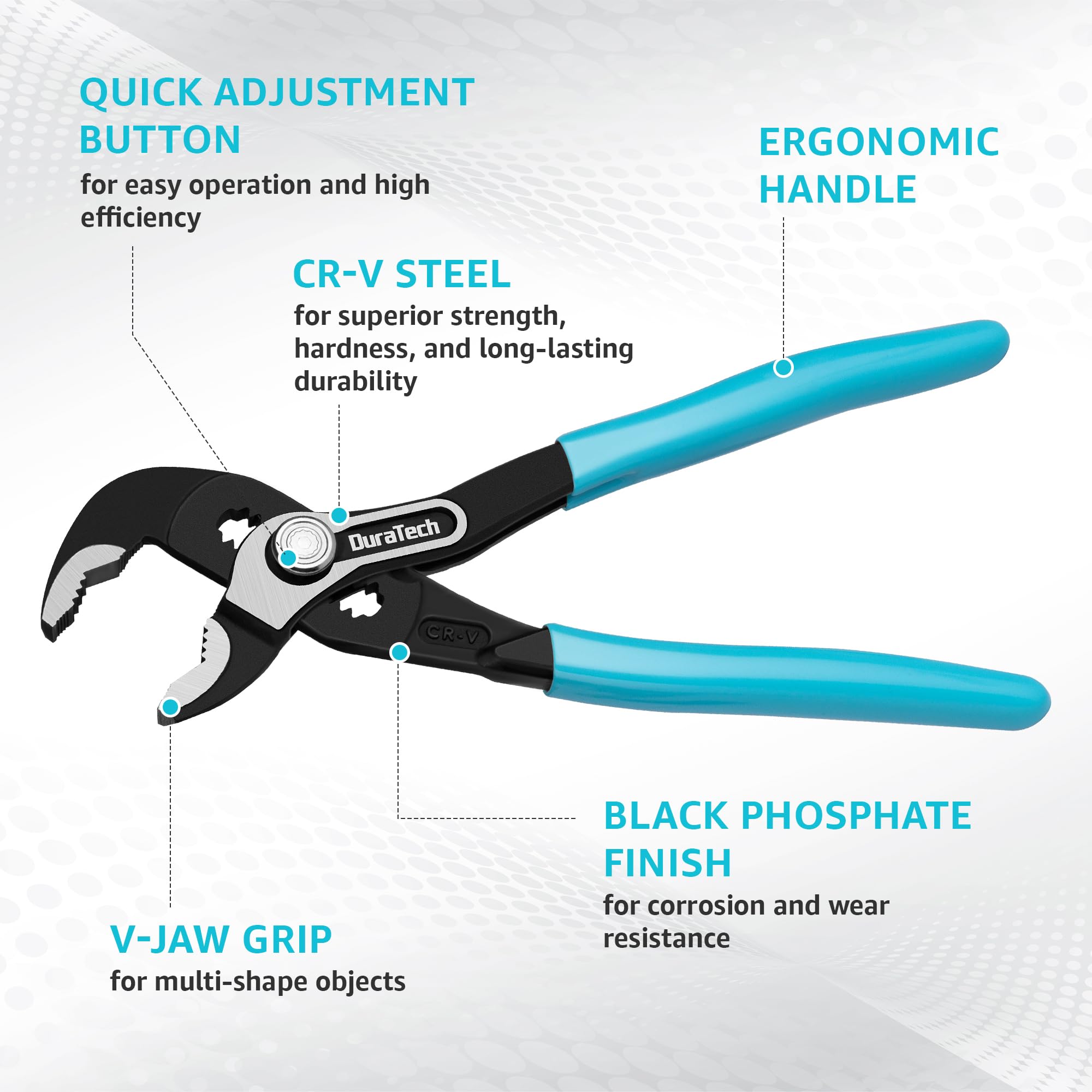 DURATECH Water Pump Pliers - 7 Inch -3 DURATECH Water Pump Pliers - 7 Inch -3