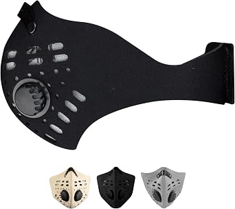 RZ Mask M1 - Neoprene Dust Mask w/ 99.8% Carbon Filtration, Reusable and Washable Face Mask, Anti Fogging w/ 360 Degree Seal