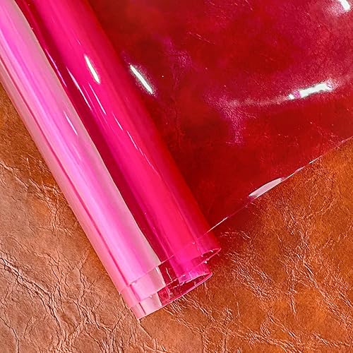 Miniatura 3 de HYANG - Hojas de vinilo holográfico transparente de PVC transparente de piel sintética, 1 rollo de 12 x 47 pulgadas (11.8 in x 47.2 in) para hacer