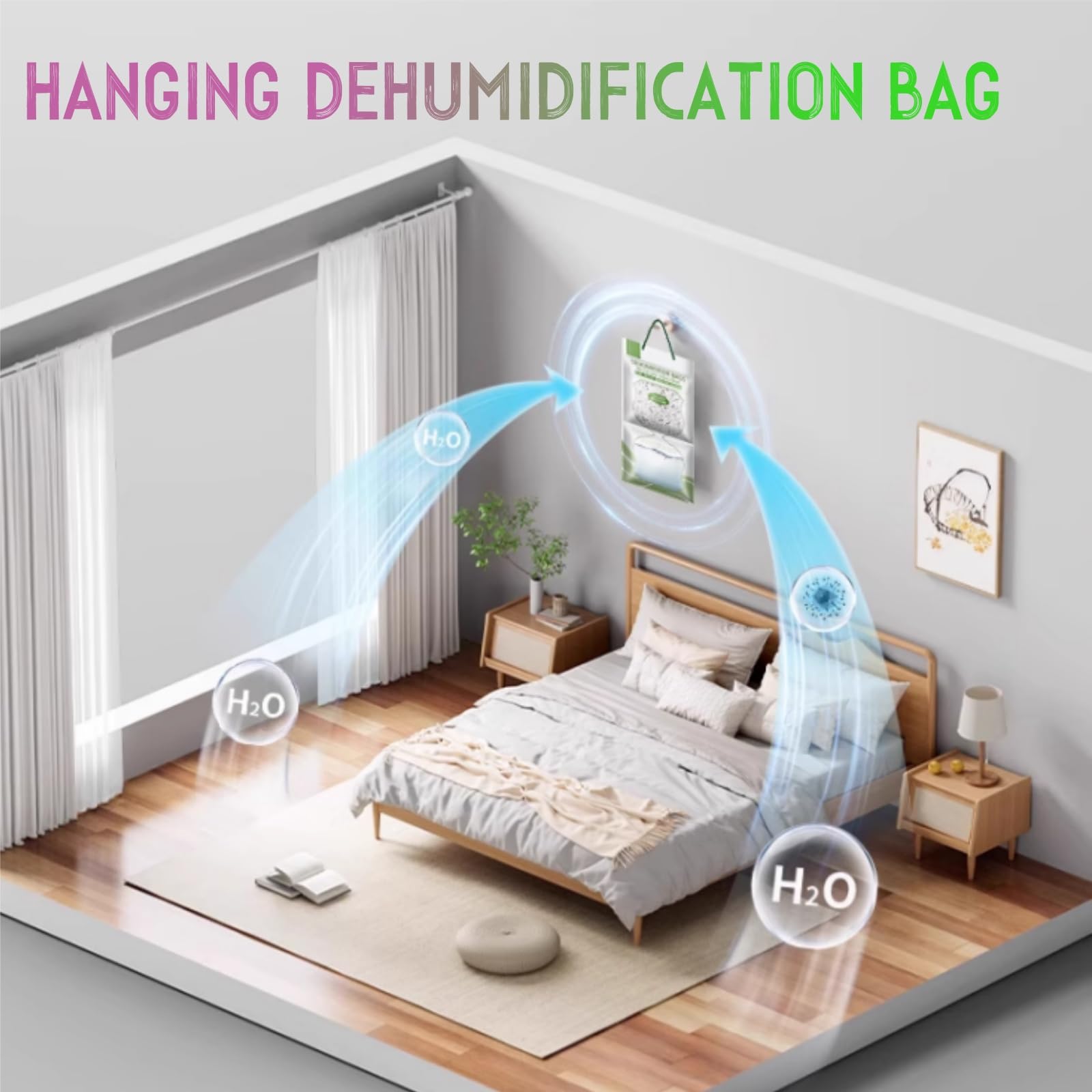 Sacchetti Deumidificatori 10 Pezzi - Assorbitori Umidit&agrave; Per Armadi, Cucine E Seminterrati Con Cloruro Di Calcio