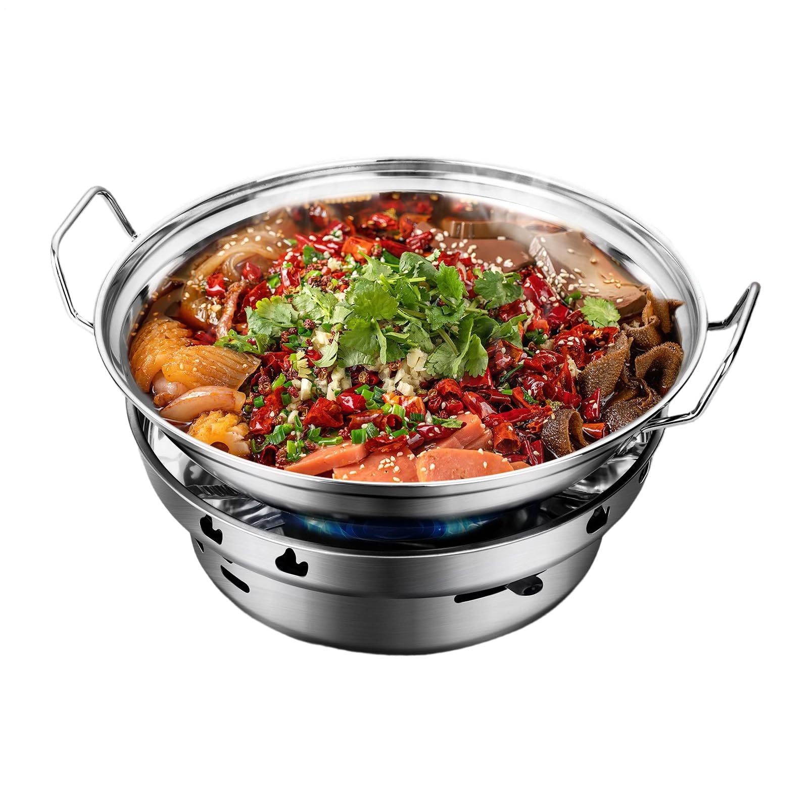Cuisinière en acier inoxydable stable pour vent de montagne