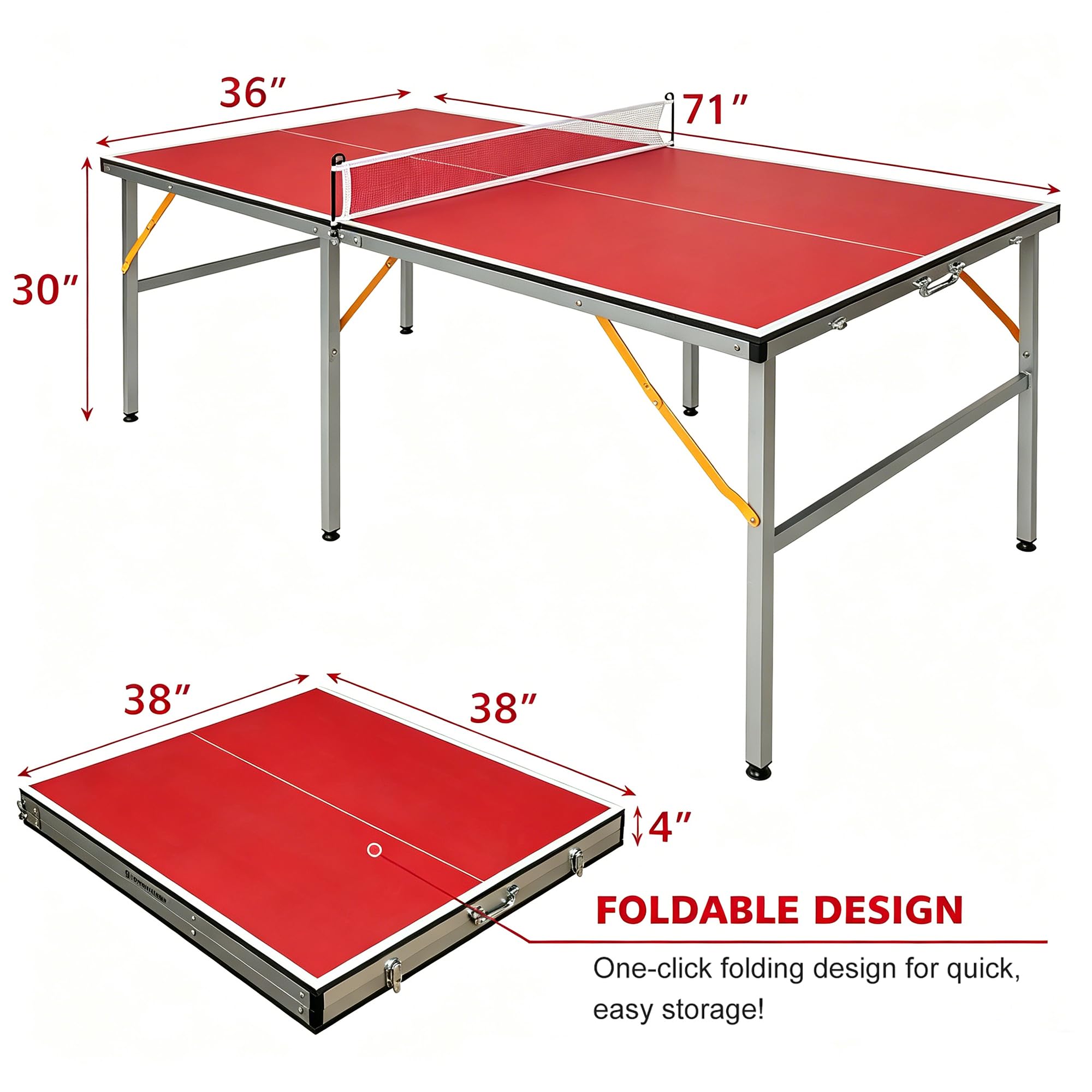 Tavolo da ping pong professionale pieghevole e mobile per interni ed esterni, modalità di riproduzione singola per competizioni di allenamento in famiglia