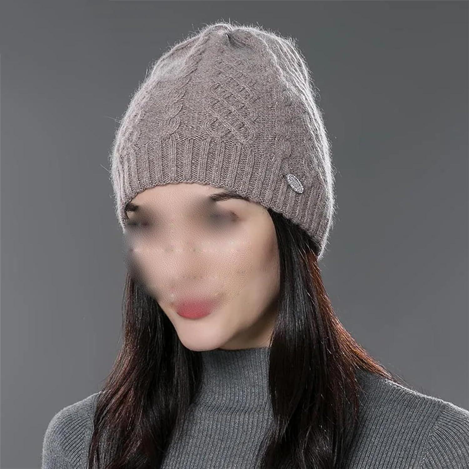 Women's Autumn Winter Solid Color Braided Knit Hat Outdoor Thick Warm Cold Weather Beanies Skullies Girl's Casual Skull Cap