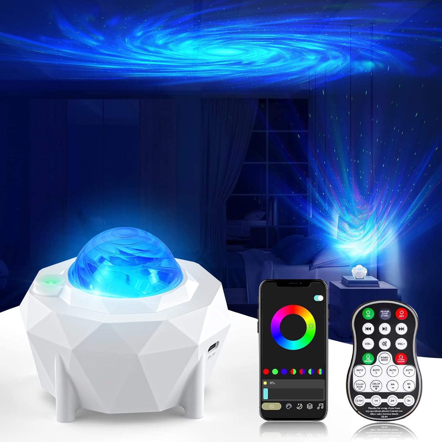 Amazon.com: ZonQoonz Star Projector, Galaxy Projector with APP Remote ...